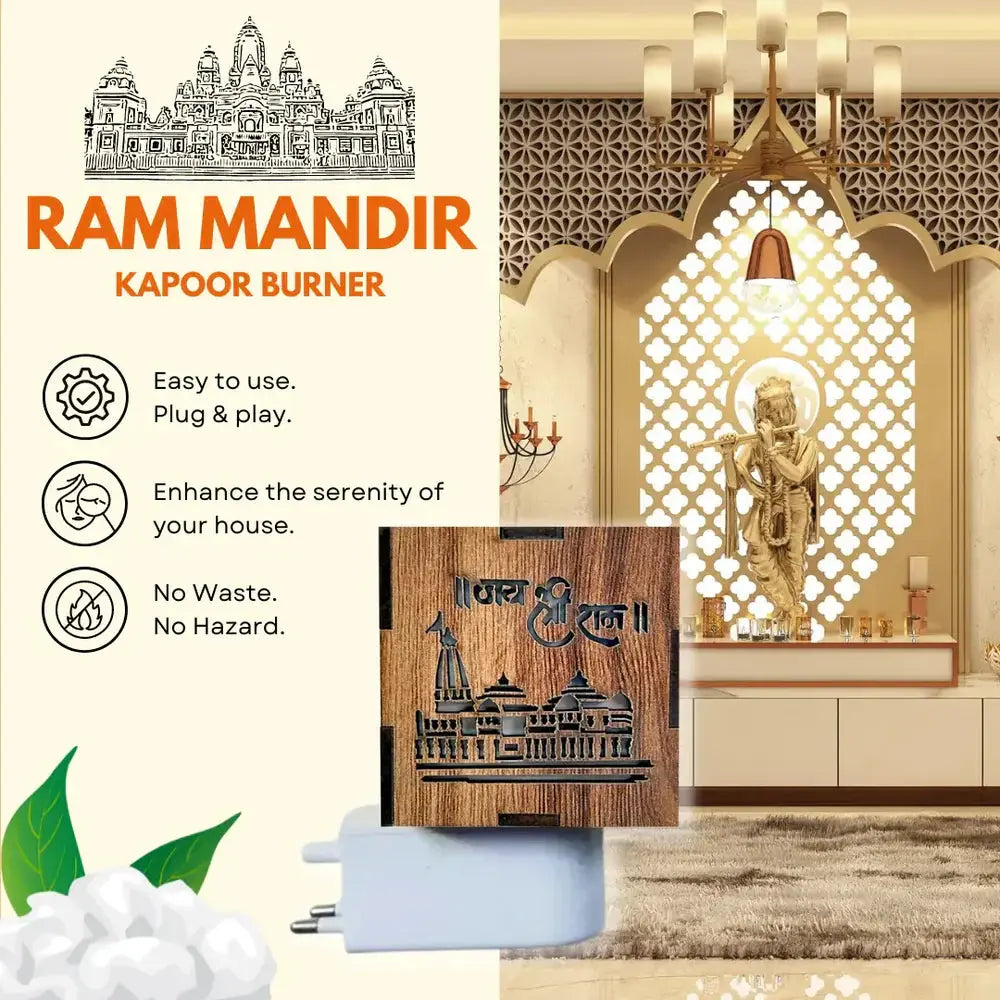 3 IN 1 Ayodhya Ram Mandir Electric Aroma Burner & Night lamp Zapiffy.store